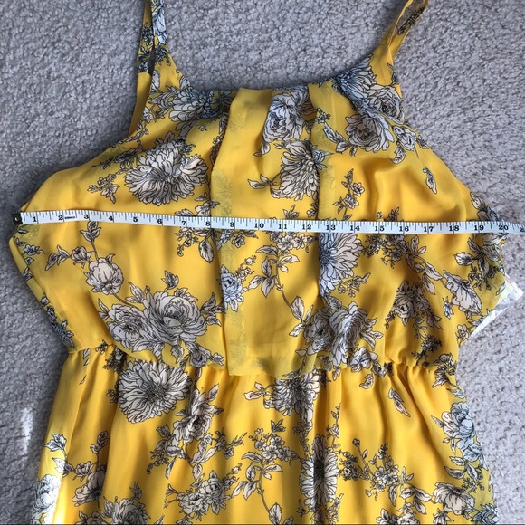 Tacera Yellow Floral Maxi Dress size 1X - Picture 10 of 15